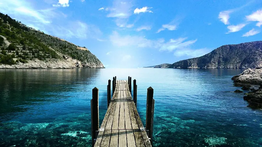 The ideal background of the beautiful blue sea view with special details