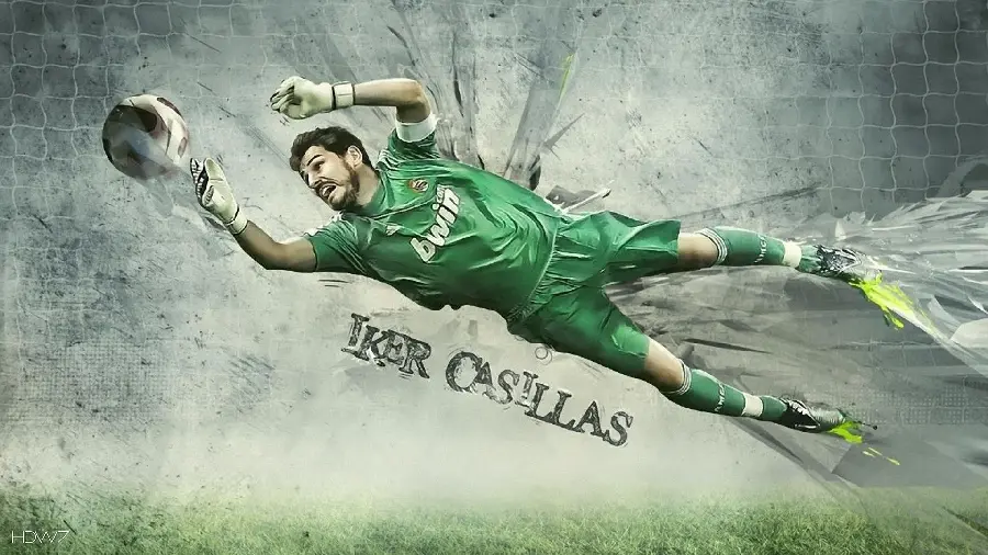 High quality wallpaper of Casillas goalkeeper of Real Madrid