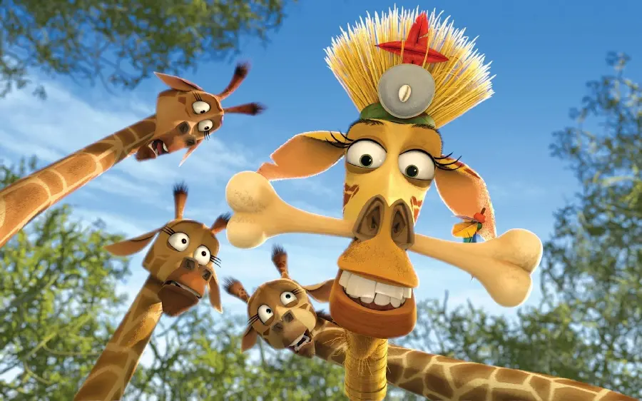 Download a frame of an interesting giraffe animation in HD quality