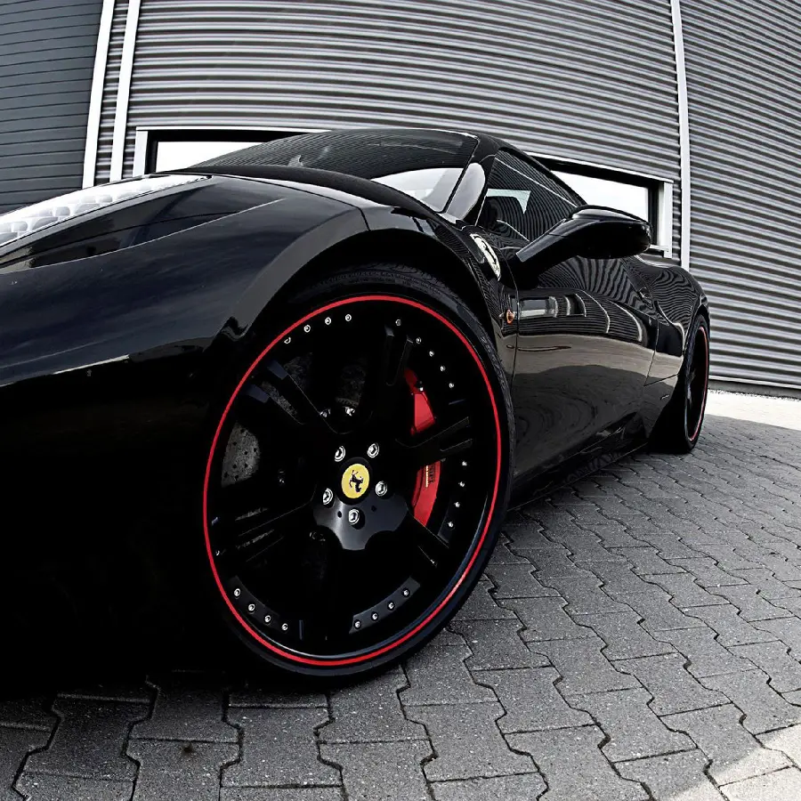 Free download of a spectacular black Ferrari wallpaper in high quality for desktop
