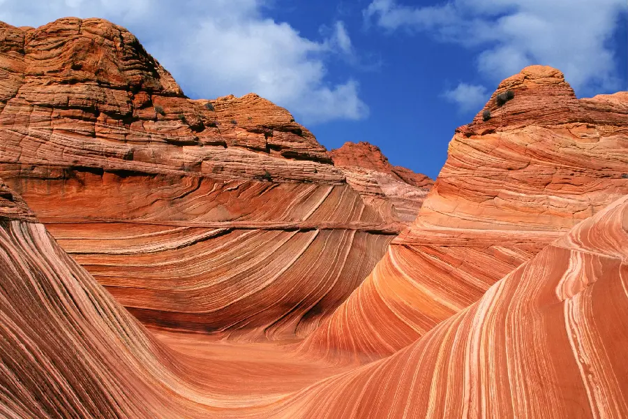 Full-quality image of wavy rocks in the Arizona desert suitable for phones