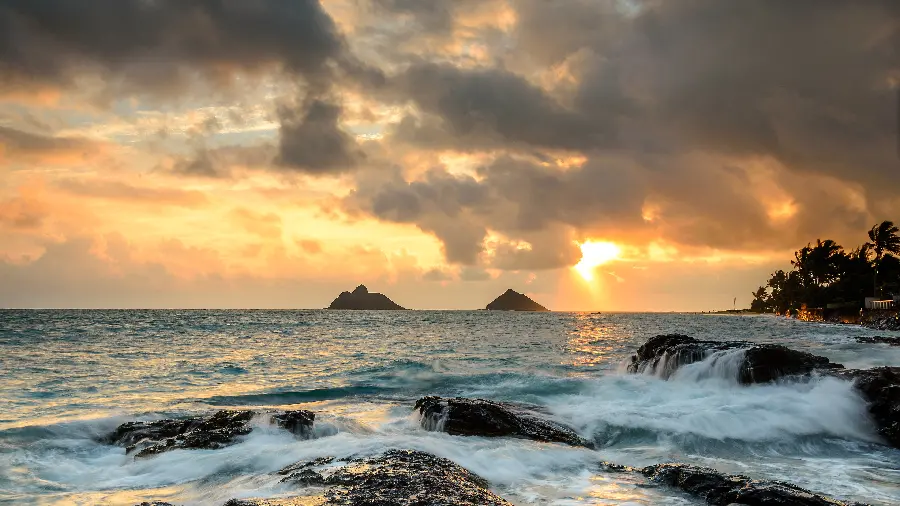 Impressive and beautiful wallpaper of a sea view in HD quality