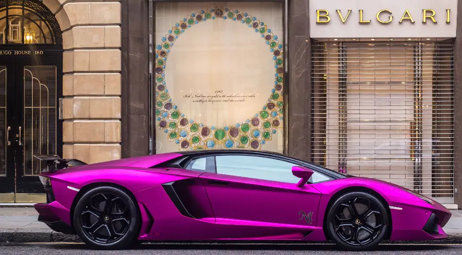Purple Lamborghini car background from the side for Windows in HD quality