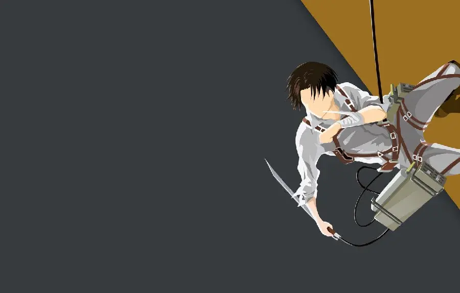 Unique wallpaper with Captain Levi's drawing