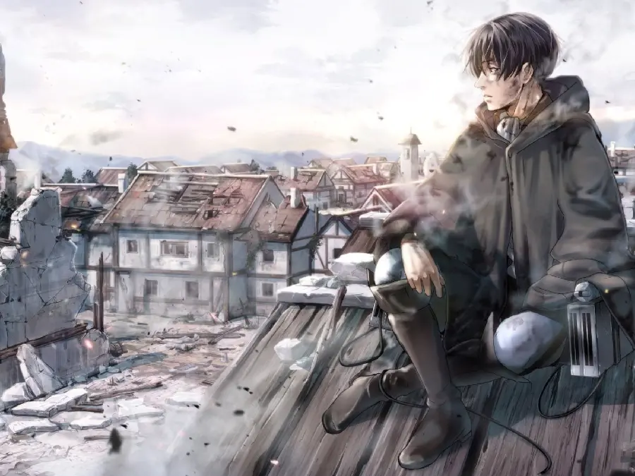 Full HD Photo of Captain Levi in ​​the Burnt City for Profile