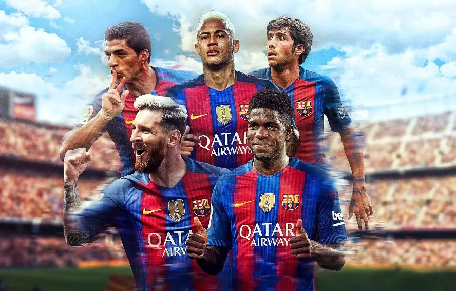 Full HD picture of Barcelona fans together