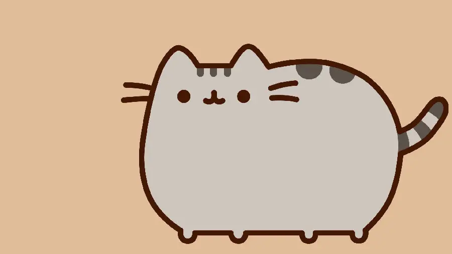 The most famous childish drawing of a cat for a telegram profile