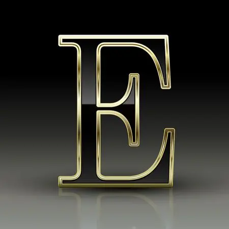 The latest profile picture of the golden letter E with special quality