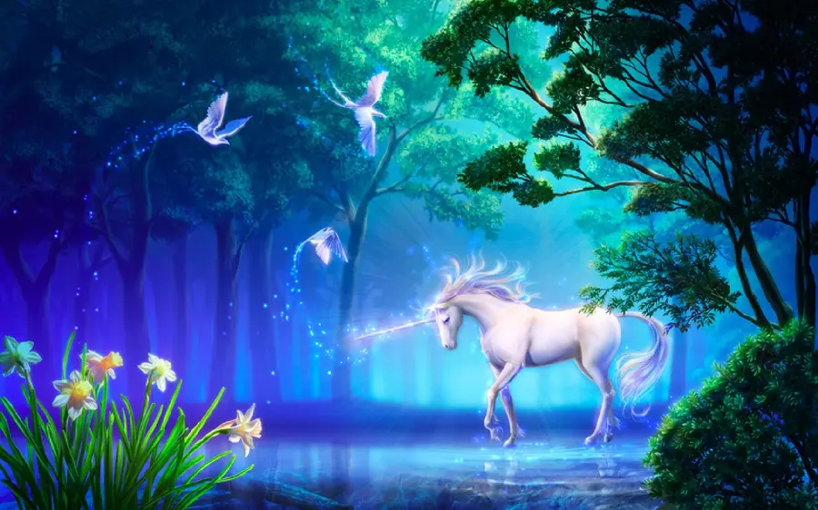 Amazing Full HD wallpaper with a magical unicorn design