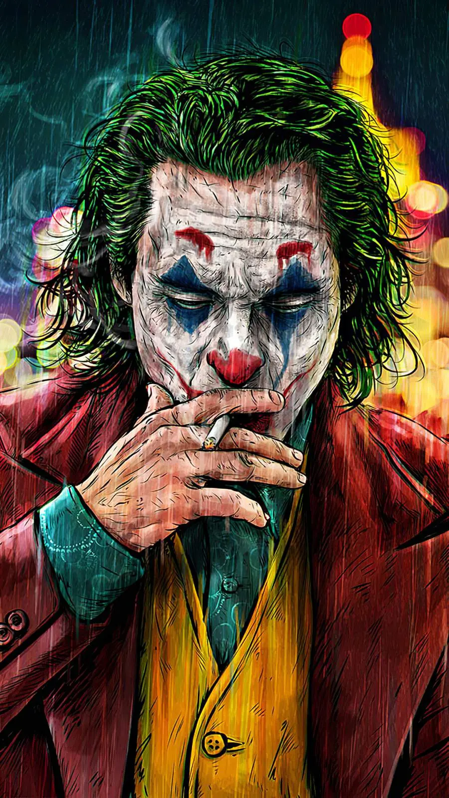 Background Graphic masterpiece with a smoking joker design 