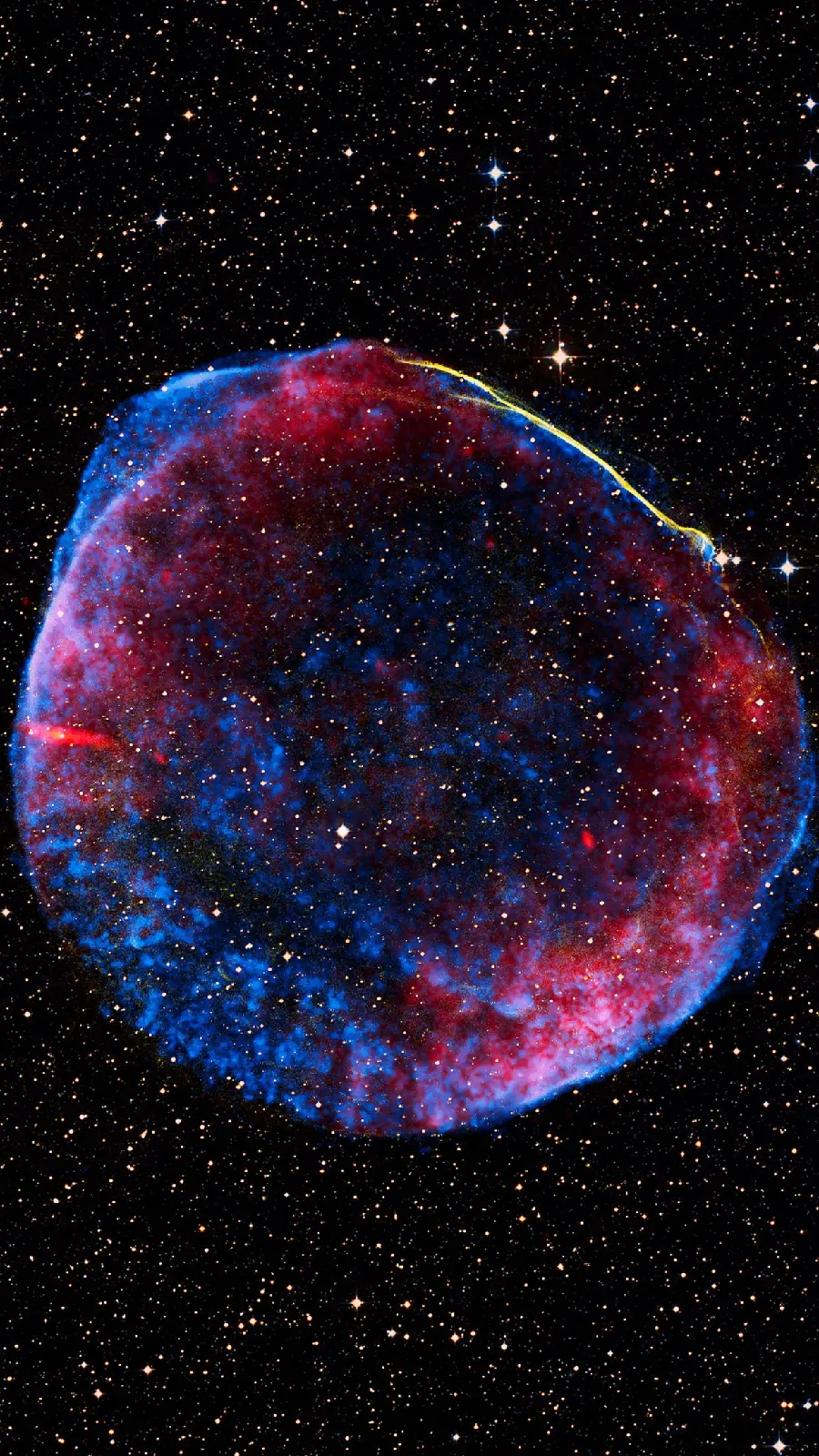 Whale-shaped nebula suitable for phone background