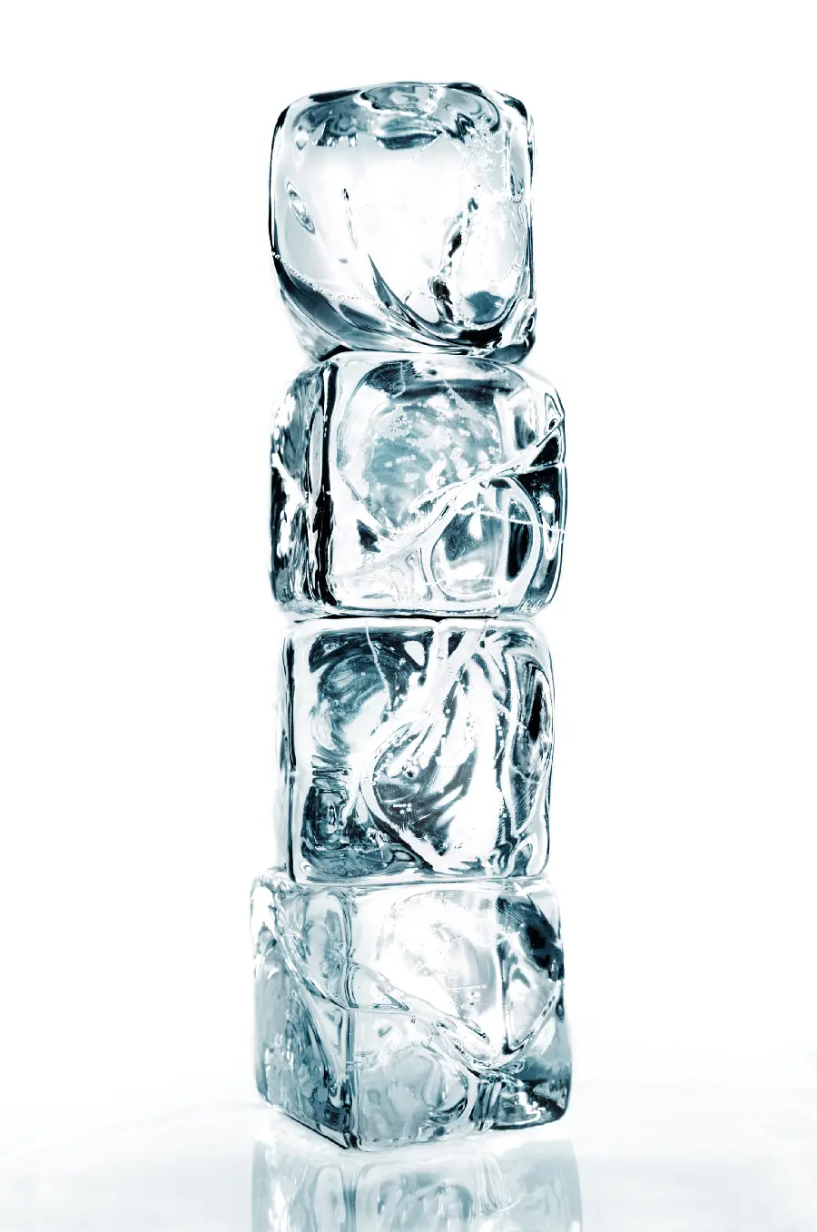Mobile wallpaper of cylindrical ice cubes stacked on top of each other with a white background for IOS