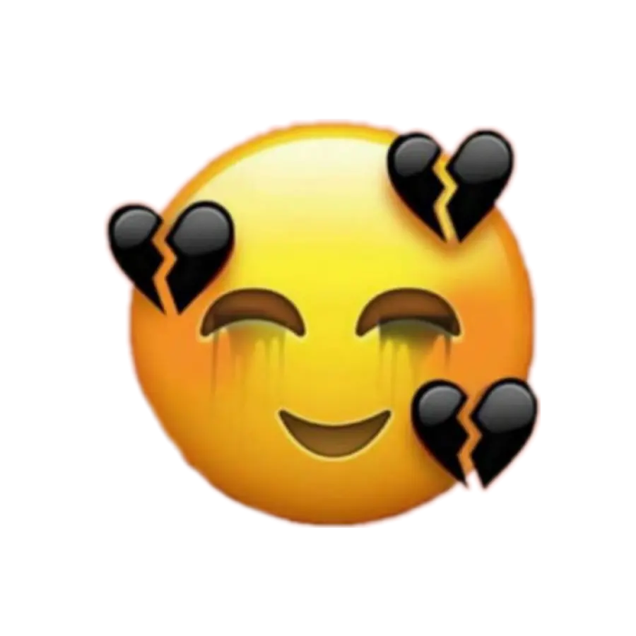 Digital Profile Picture with Sad and Heartbroken Emoji in HD Quality