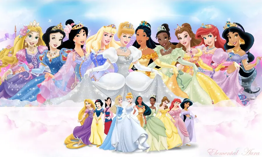 Free download of tablet wallpaper with colorful princesses design
