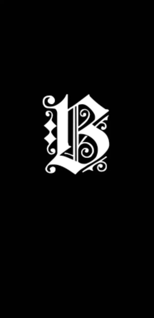 Beautiful black and white background of the letter B suitable for iPhone in HD quality