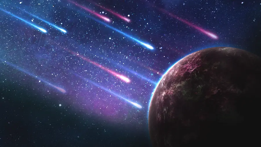 The most beautiful colorful meteor shower wallpaper for tablets