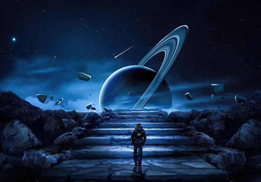 A Boy's Profile Photo of Climbing to Saturn in High Quality