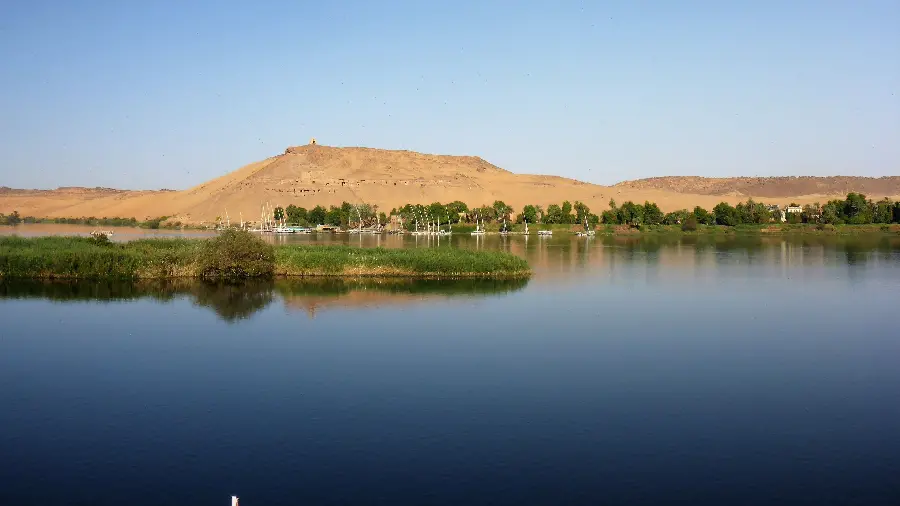 Beautiful poster of the Nile River in Egypt in full HD quality 