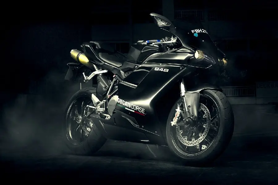 Awesome iPhone wallpaper of an unbeatable black sports motorcycle with pure quality