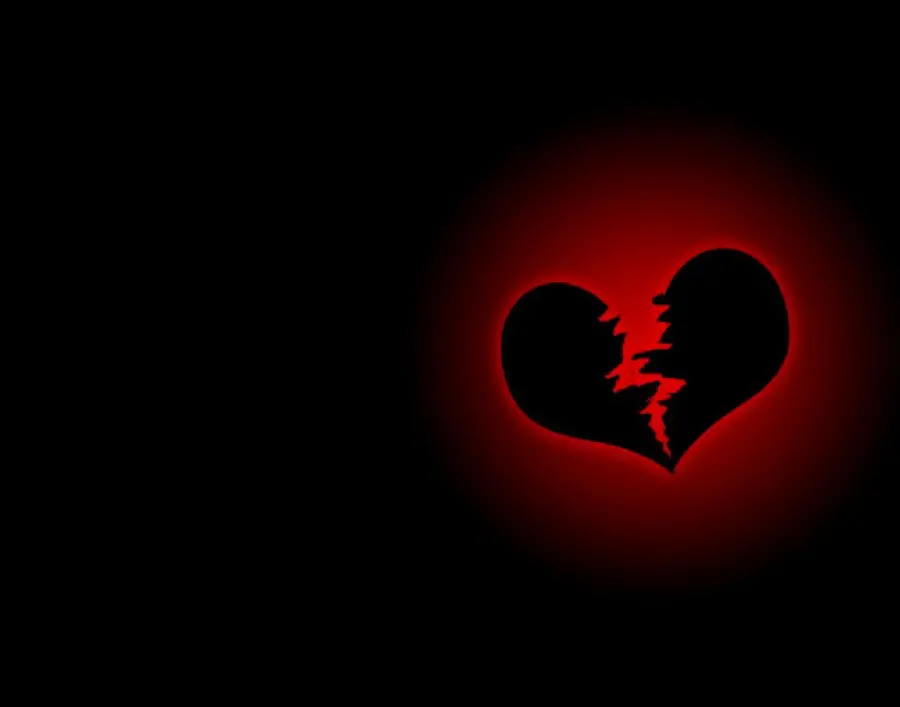 New and High Quality Broken Heart Emoji Wallpaper with Dark Theme