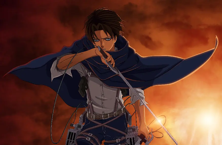 Free Download Special Captain Levi Profile Picture On Fire 8K
