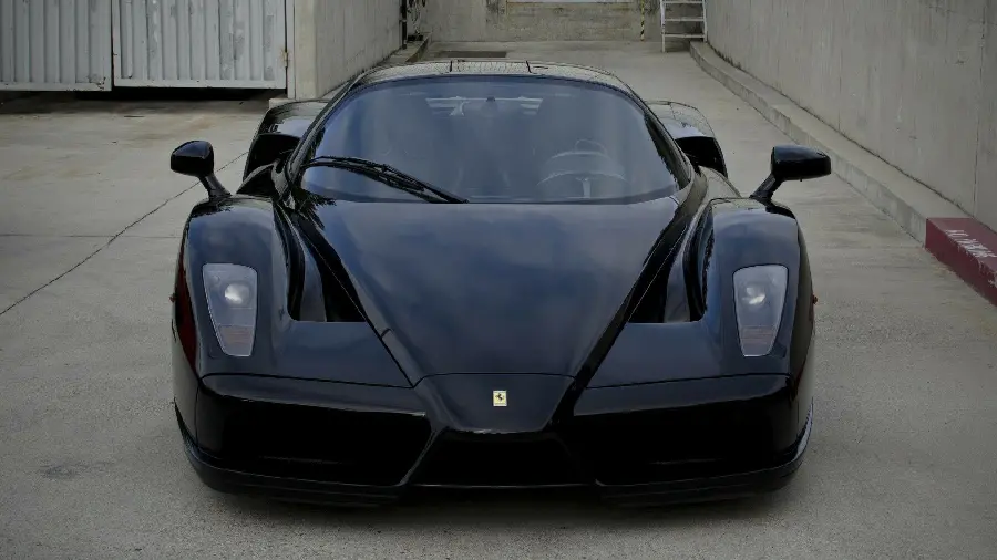 High-quality photo of a black Ferrari for Instagram profile 