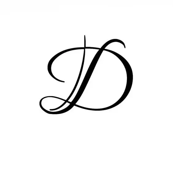 Stylish and luxurious vector photo of the letter D with a white background 