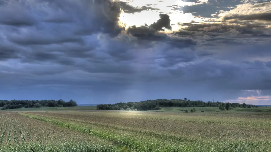 Cool Nature Wallpaper of Light Rays Through the Clouds in a Masterpiece Artistic Frame