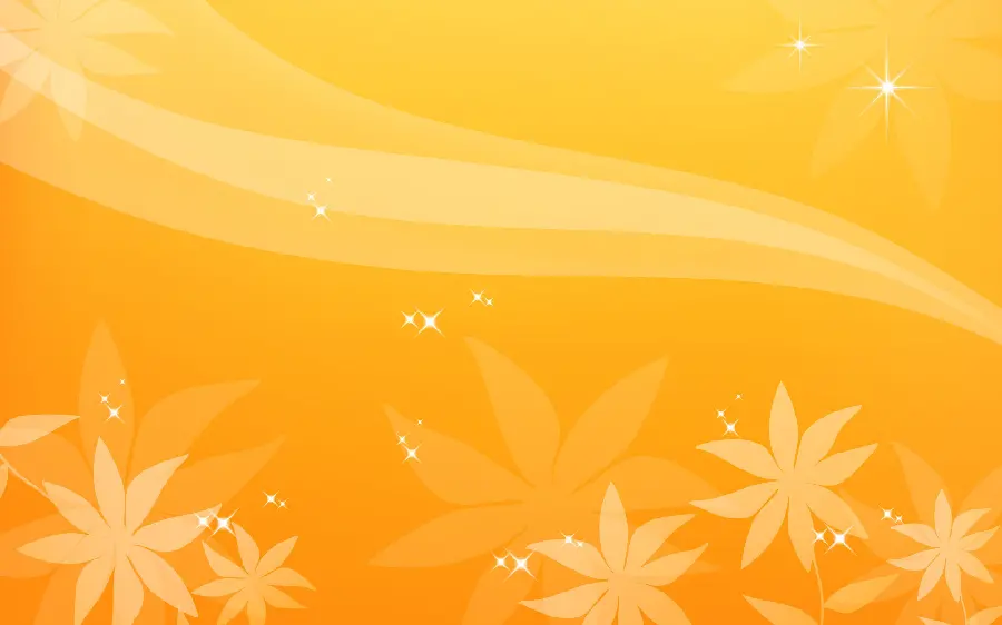Abstract wallpaper with eight-petal flowers and 3 waves and shining stars suitable for tablets