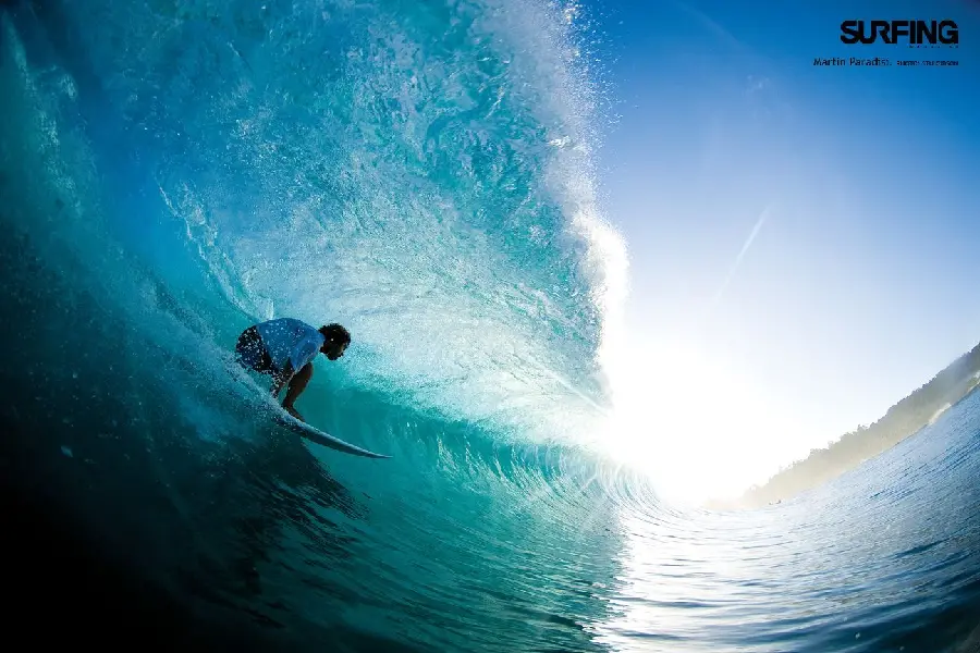Surfing on the raging waters