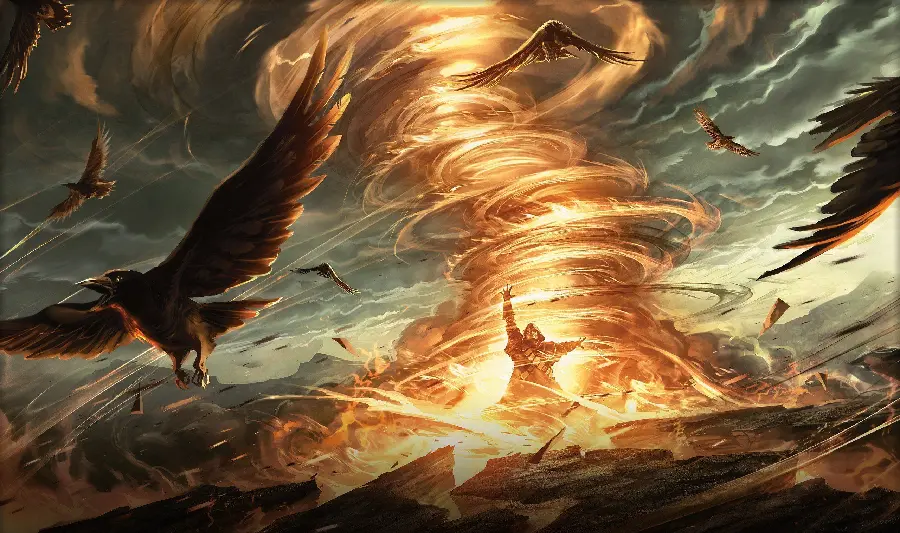 The most eye-catching computer background with the fire tornado design 2022
