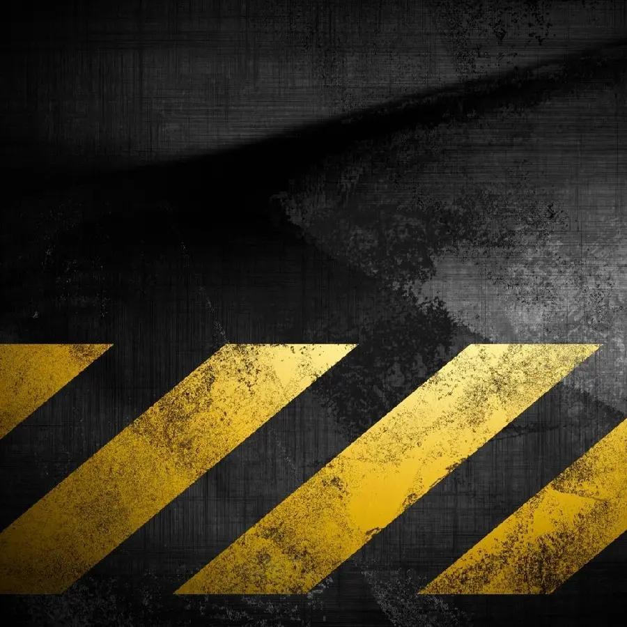 Hashoori and yellow warning signs with amazing texture for making a written photo