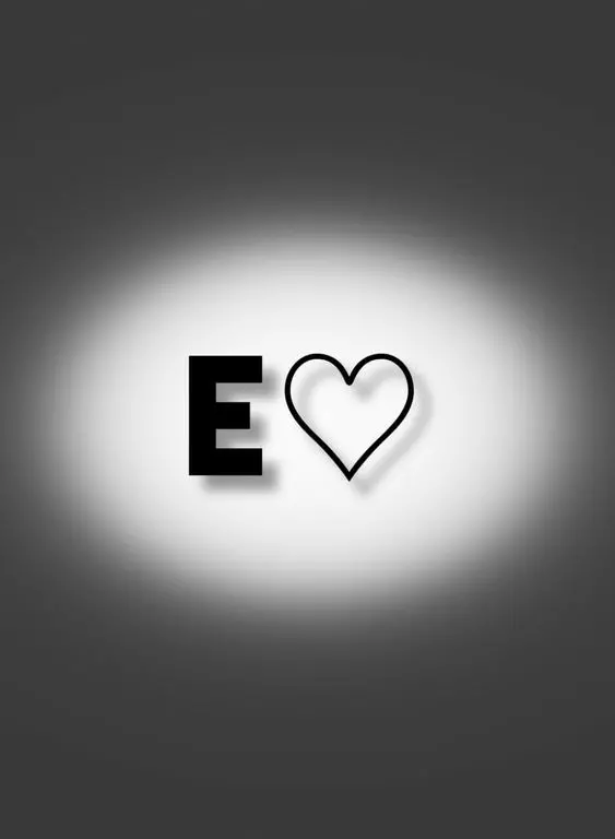 Popular and stylish background of the English letter E with a gray theme 