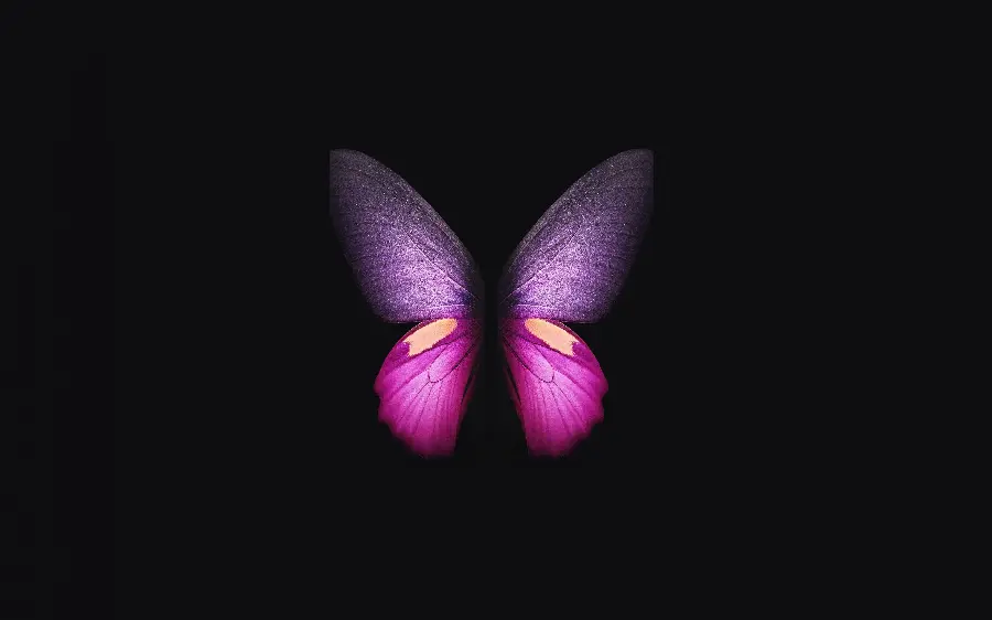 Download SAMSUNG Z FOLD Wallpaper with Pink Butterfly Design