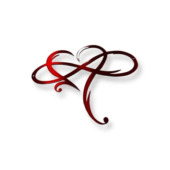 Free download of a 3D background with a combination of a heart and infinity design for a laptop 