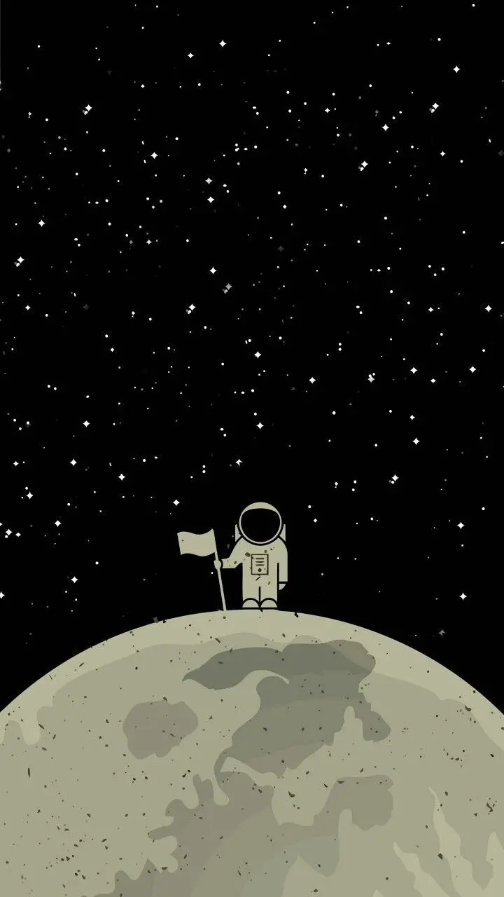 The cutest astronaut background on the moon in a beautiful starry galaxy 
