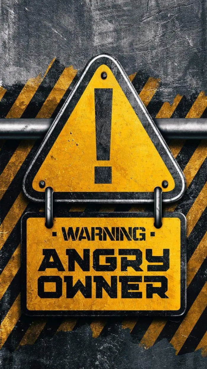 Download cool wallpaper of danger sign for phone lock screen 