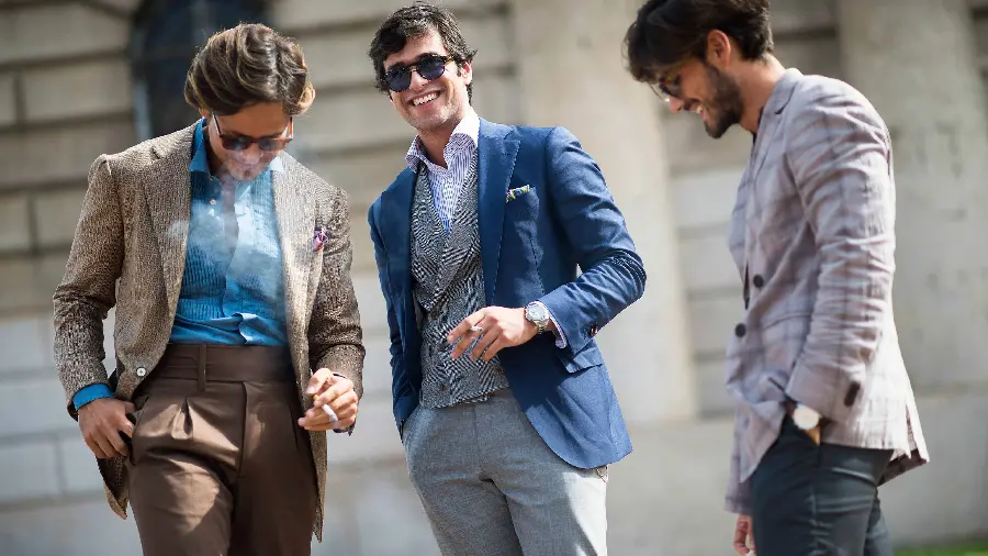 The most attractive 8K image of three handsome gentleman models for printing store posters