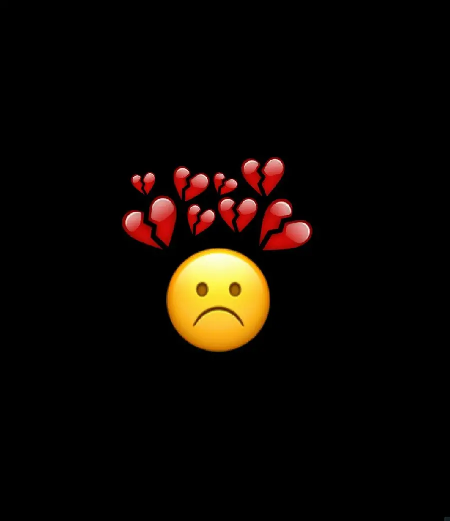 New Sad and Heartbroken Emoji Photo for Instagram Post