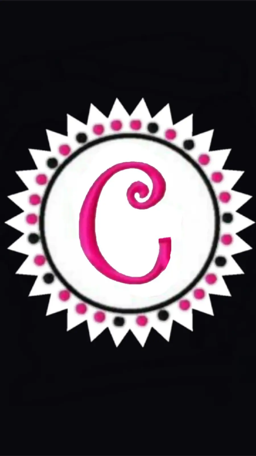 New and popular logo of the English c for Instagram profile 