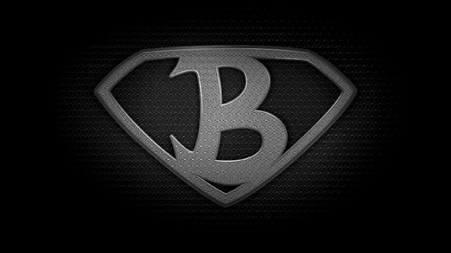 The most viewed English letter B graphic profile in black and white