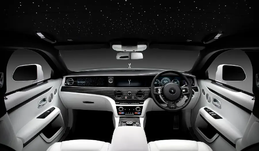 Awesome HD Stock Photo of Rolls Royce Interior in Starry Night
