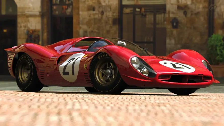 Download a lively background of an old and classic Ferrari car for racing in high quality
