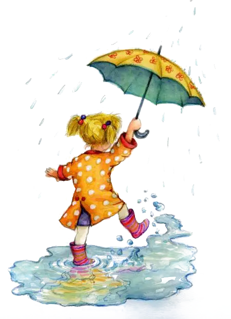 Download photo of girl in the rain png