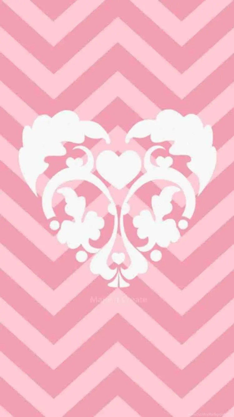 Lovely girl's wallpaper with a heart design and a cute pink background in 4k quality
