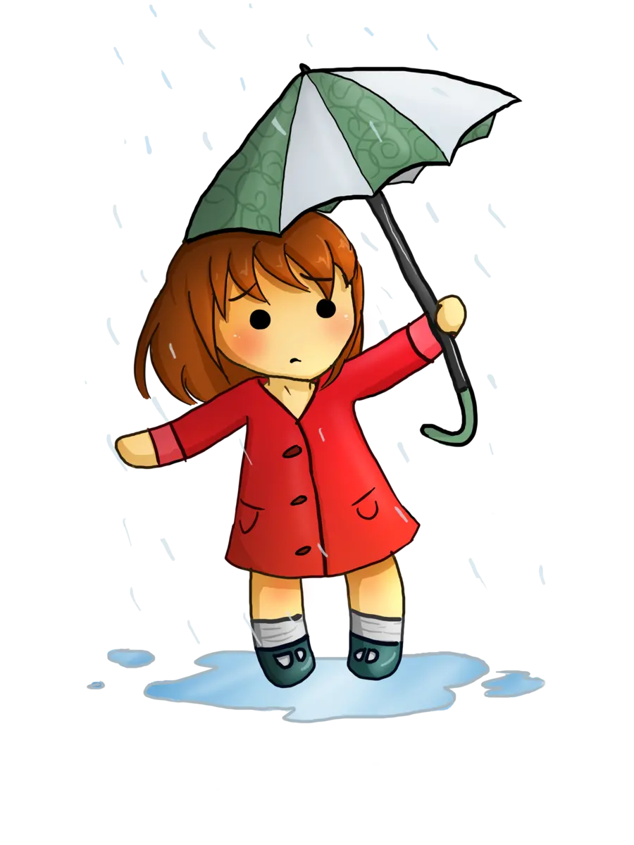 Download photo of girl in the rain png