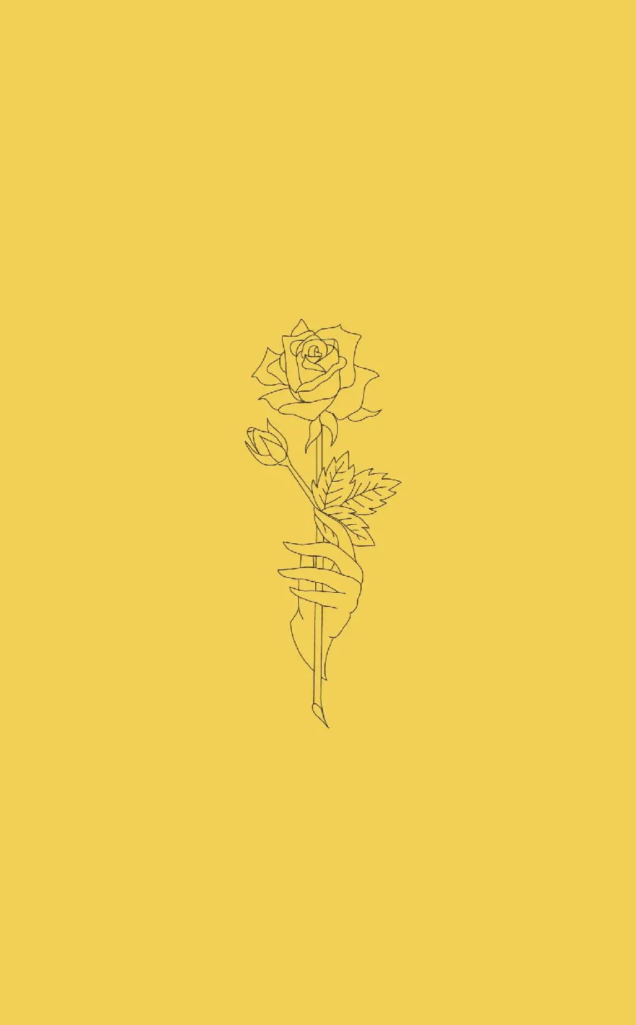 Flower design phone background photo Yellow Rose with Spectacular Graphics 