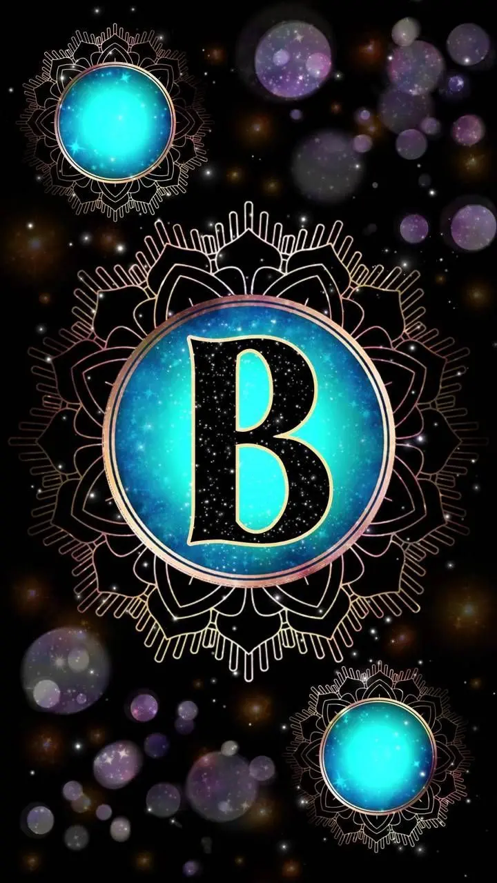 The Most Viewed Mobile Background with the English B Design with an Eye-Catching Blue Color Theme 