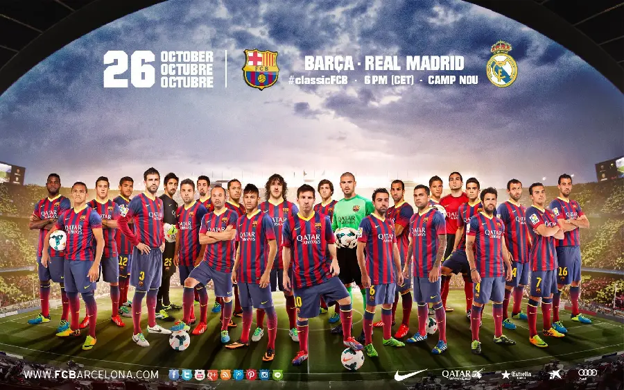 Controversial poster of the Barcelona team with all its old and new teammates