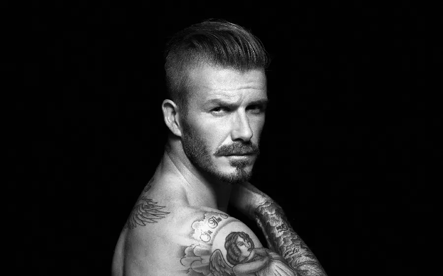 New photo of David Beckham's beard model for a model